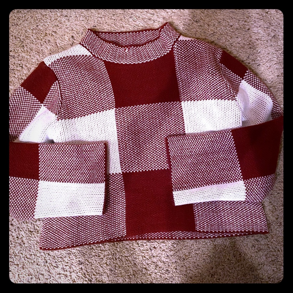Plaid crop sweater!